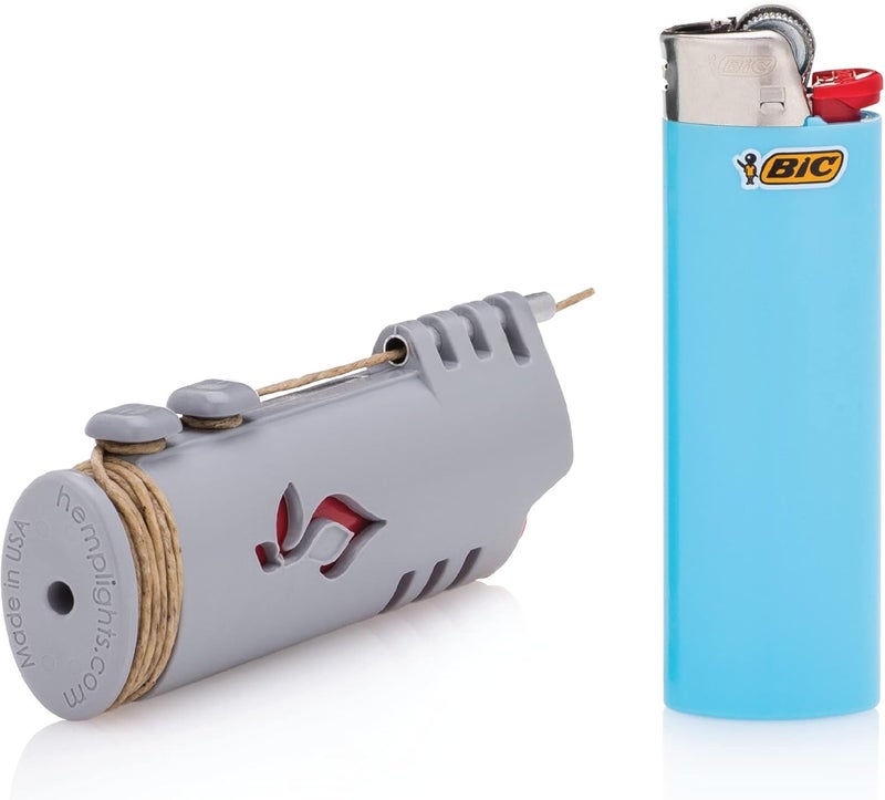 Hemplights Hemp Wick Lighter Wrapper (Blue) + 5 FT Hemp Wick - Image 4